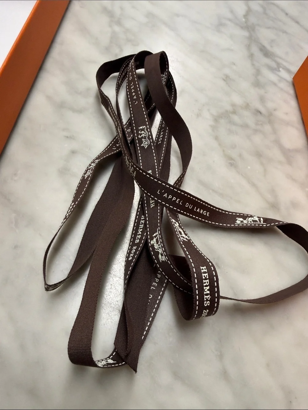 Hermes Classic Box with Lid, Two Sleeper Bag and Ribbon